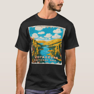 ボイジャーズナショナルパークポストカードヴィンテージレトロトラ Tシャツ