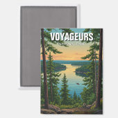 ボイジャーズナショナルパークミネソタサンセット マグネット (正面/裏面)