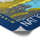 ボイジャーズナショナルパークミネソタレトロ 動揺して ポスター (角)