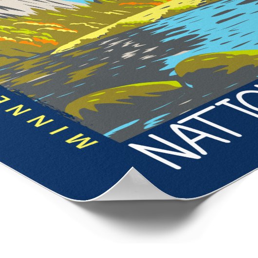 ボイジャーズナショナルパークミネソタレトロ 動揺して ポスター (角)