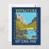 ボイジャーズナショナルパークミネソタレトロ 動揺して ポストカード (正面/裏面)