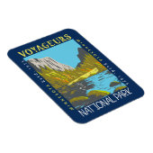 ボイジャーズナショナルパークミネソタレトロ 動揺して マグネット (右側)