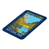 ボイジャーズナショナルパークミネソタレトロ 動揺して マグネット (左側)