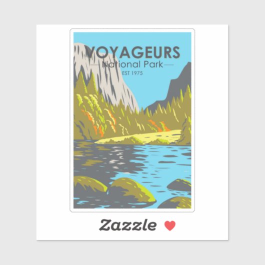 ボイジャーズナショナルパークミネソタヴィンテージ シール (シート)