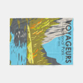 ボイジャーズナショナルパークミネソタヴィンテージ フリースブランケット (正面(横))