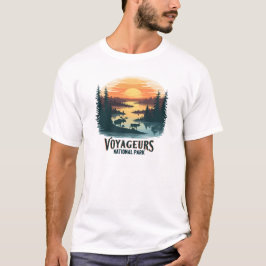 ボイジャーズナショナルパークレトロサンセットムース Tシャツ