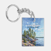 ボイジャーズナショナル・パーク雨湖ミネソタ キーホルダー (正面左)