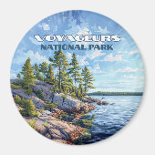 ボイジャーズナショナル・パーク雨湖ミネソタ マグネット (正面)