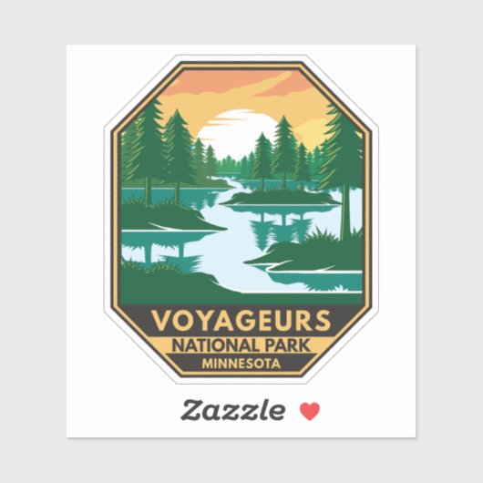 ボイジャーズ国立公園ミネソタサンセットエンブレム シール (シート)
