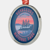 ボイジャーズ国立公園雨湖芸術動揺して メタルオーナメント (左)