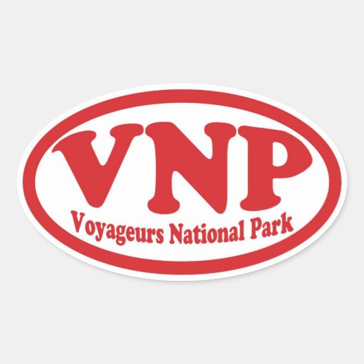 ボイジャー国立公園の赤い楕円形のシール 楕円形シール (正面)