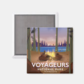 ボイジャー国立公園ミネソタ旅行ポスター マグネット (正面/裏面)