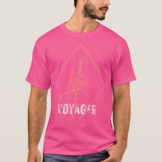 ボイジャー宇宙プローブスペイフライトシステ太陽のムアストロ Tシャツ (正面)