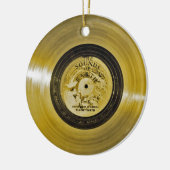 ボイジャー宇宙船ゴールデンレコードとカバー セラミックオーナメント (左)