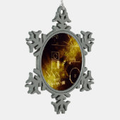 ボイジャー宇宙船ゴールデンレコードカバー スノーフレークピューターオーナメント (左)