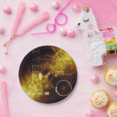 ボイジャー宇宙船ゴールデンレコードカバー ペーパープレート (パーティー)