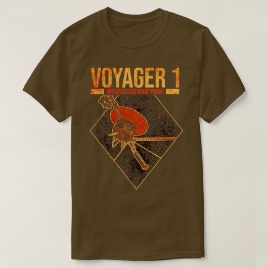 ボイジャー1星間宇宙プローブ1 Tシャツ (デザイン正面)