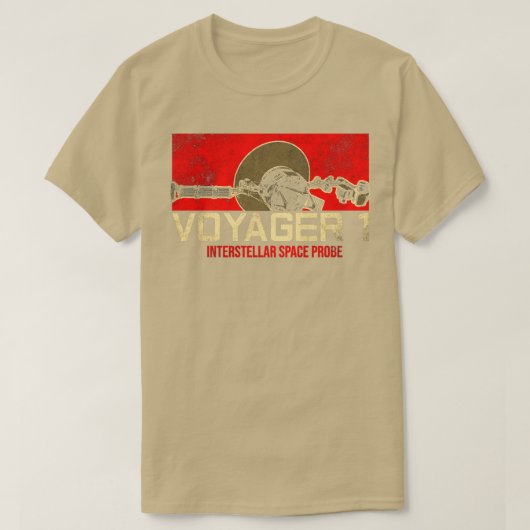 ボイジャー1星間宇宙プローブ4 Tシャツ (デザイン正面)