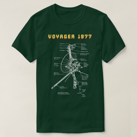 ボイジャー1977宇宙探査任務 Tシャツ (デザイン正面)