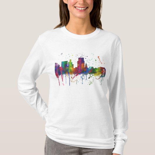 ボイジーアイダホのスカイライン Tシャツ (正面)