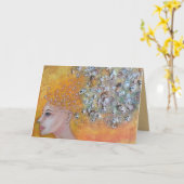 ボイスオリジナルアートストロングウーマン カード (黄色い花)