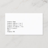 ボイスオーバーアーティストビジネスカードキュートチックス 名刺 (裏面)