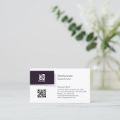 ボイスオーバーArtist BlackTabロゴシンプルBusinessCard 名刺 (スタンド正面)