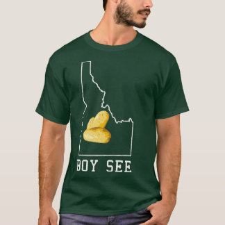 ボイズアイダホの地図アイダホポテト州ボーイseeアイダホ tシャツ