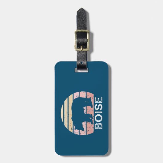 ボイズアイダホレトロベア ラゲッジタグ (正面縦)