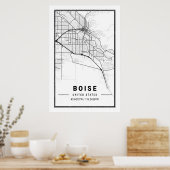 ボイズアイダホUSAシティトラベルシティマップ ポスター (キッチン)