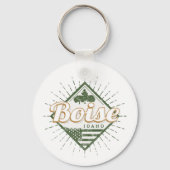 ボイズシティアイダホ統一された州ヴィンテージUSAツリー キーホルダー (正面)