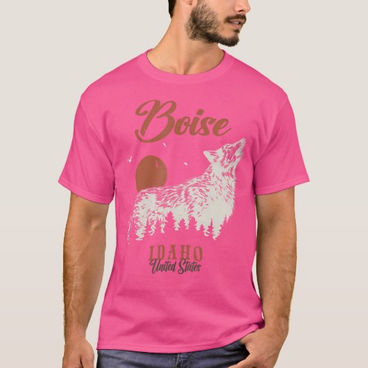 ボイズマウンテンズアイダホフォレストウルフ Tシャツ (正面)