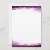 ボイズンベリーパープル水彩モダン ブライダルシャワー 招待状 (裏面)
