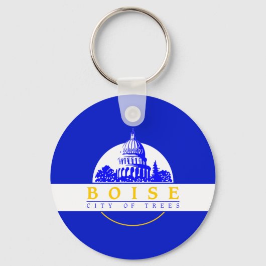 ボイズ(アイダホ)(アリゾナ)市旗キーチェーン キーホルダー (正面)