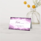 ボイセンベリーパープルウォーターカラーテーブル番号席 プレイスカード (裏面)