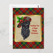 ボイドクランバッジ&タータンチェッククリスマス ポストカード (正面/裏面)