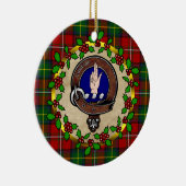 ボイドクランバッジ&タータンチェックパーソナライズされたクリスマス セラミックオーナメント (右)