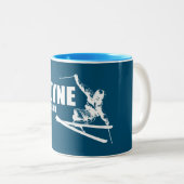 ボイヌマウンテンリゾートミシガンスキーヤー ツートーンマグカップ (正面右)