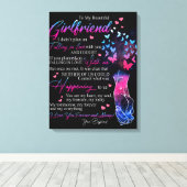 ボイパーソナライズされたリから私のゴージャスなガールフレンドへ キャンバスプリント (インサイチュ (ウッドフロア))