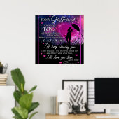 ボイパーソナライズされたリから私のゴージャスなガールフレンドへ ポスター (ホームオフィス)