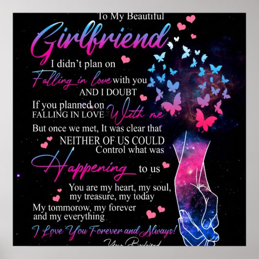 ボイパーソナライズされたリから私のゴージャスなガールフレンドへ ポスター (正面)