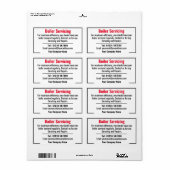 ボイラーの修理及び修理加熱技術者 ラベル (フルシート)