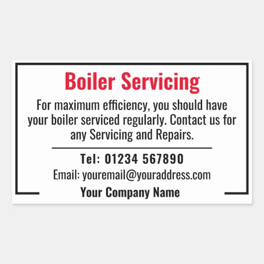 ボイラーの修理及び修理加熱技術者 長方形シール (正面)