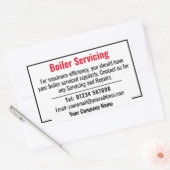 ボイラーの修理及び修理加熱技術者 長方形シール (封筒)