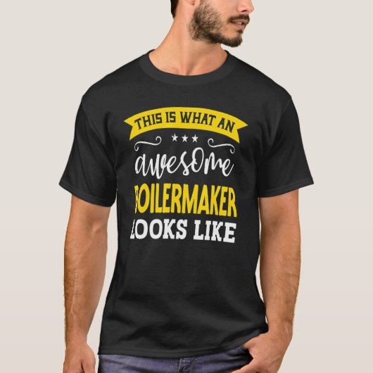 ボイラーメーカー役職タイトル従業員おもしろい労働者ボイラー Tシャツ (正面)