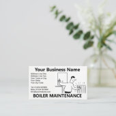 ボイラー保守点検カートゥーン ビジネスカード (スタンド正面)