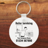 ボイラー修理連絡詳細 キーホルダー (裏面)