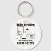 ボイラー修理連絡詳細 キーホルダー (裏面)