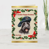 ボイルスコットドッグパーソナライズされたクリスマスカード カード (正面)