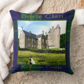 ボイルスコティッシュクランのケルバーン城写真タータンチェック クッション (ブランケット)